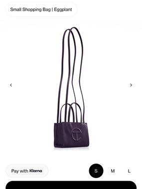Telfar purple/eggplant small shopping bag